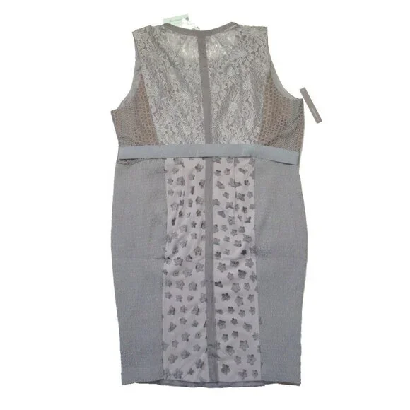 NWT Anthropologie Beguile by Byron Lars Gisella in Gray Lace Sheath Dress 20W